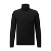 Hugo Boss Regular Fit Rollneck Sweater In Extra Fine Merino Wool In Black