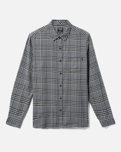 United Legwear Men's Portland Organic Flannel Shirt In Stone Grey