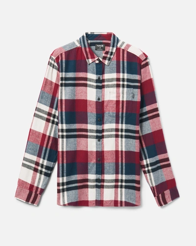 United Legwear Men's Portland Organic Flannel Shirt In True Red