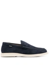 Hogan Man Loafers Midnight Blue Size 12 Soft Leather In Blue