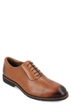 Thomas & Vine Morey Perforated Detailing Oxford In Cognac