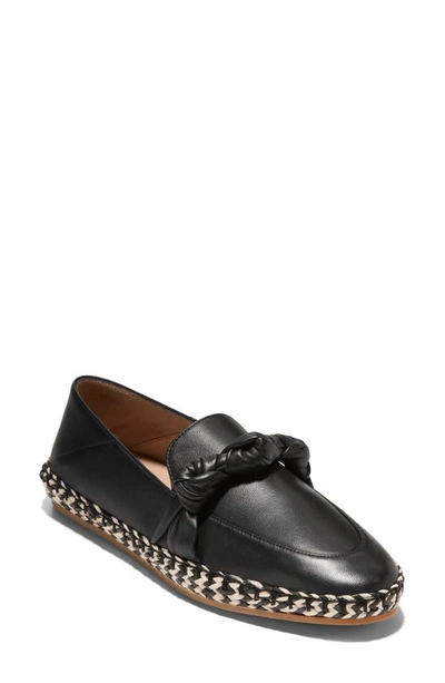 Cole Haan Cloudfeel Knotted Espadrille Loafer In Black