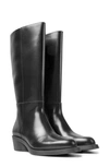 Camper Bonnie Texan Boots In Black Leather In Black