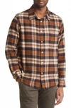 Nn07 Arne 5166 Checked Cotton-flannel Shirt In Brown