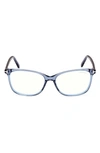 TOM FORD 56MM RECTANGULAR BLUE LIGHT BLOCKING GLASSES