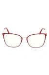 TOM FORD 56MM BUTTERFLY BLUE LIGHT BLOCKING GLASSES