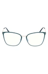 TOM FORD 56MM BUTTERFLY BLUE LIGHT BLOCKING GLASSES