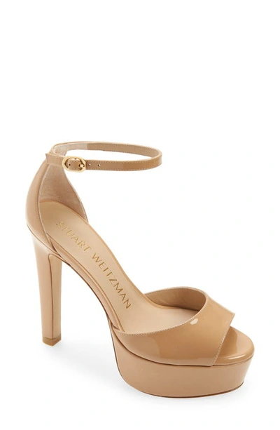 Stuart Weitzman Disco Platform Sandal In Brown