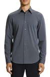 THEORY SYLVAIN ND STRUCTURE KNIT BUTTON-UP SHIRT