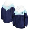 Tommy Hilfiger Women's  Blue, Deep Sea Blue Seattle Kraken Staci Half-zip Windbreaker Jacket In Navy