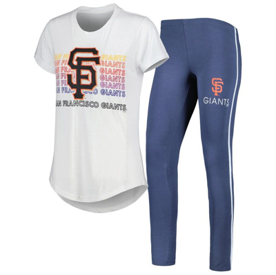 Concepts Sport Charcoal/white San Francisco Giants Sonata T-shirt & Leggings Sleep Set