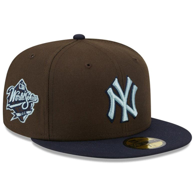 New Era Men's  Brown, Navy New York Yankees 1999 World Series Walnut 9fifty Fitted Hat In Brown,navy