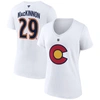 Fanatics Branded Nathan Mackinnon White Colorado Avalanche Special Edition 2.0 Name & Number V-neck In White