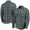 ANTIGUA ANTIGUA GRAY GREEN BAY PACKERS INDUSTRY FLANNEL BUTTON-UP SHIRT JACKET