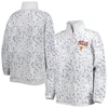 Gameday Couture Heather Gray Texas Longhorns Leopard Quarter-zip Jacket In Heather Navy