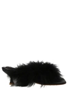 Sleeper Black Pom Heeled Sandals In Black