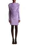 Khaite Taiden Draped Mini Dress In Lavender