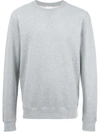 Sunspel Brushed Loopback Cotton-jersey Sweatshirt In Grey