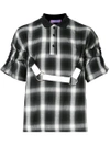 PRIVATE POLICY PLAID POLO WITH HARNESS,171202160111913896