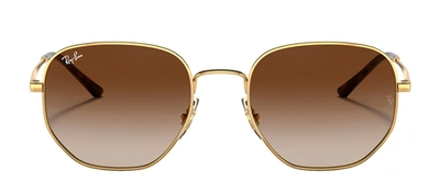 Ray Ban Rb3682 Geometric-frame Sunglasses In Brown