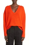 Co Cashmere V-neck Sweater In Punch