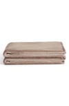 Unhide Lil Marsh Traveller Faux Fur Blanket In Mocha Shar-pei