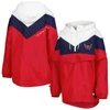 TOMMY HILFIGER TOMMY HILFIGER NAVY/RED WASHINGTON CAPITALS STACI HALF-ZIP WINDBREAKER JACKET