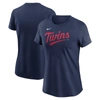 Nike Navy Minnesota Twins 2023 Wordmark T-shirt In Navy