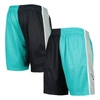 Mitchell & Ness Men's  Teal, Black San Antonio Spurs Hardwood Classics 1998 Split Swingman Shorts In Teal