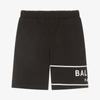 Balmain Boys Black Logo Swim Shorts In Black