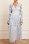 Needle & Thread Celestia Ribbon Ankle Gown In Blue