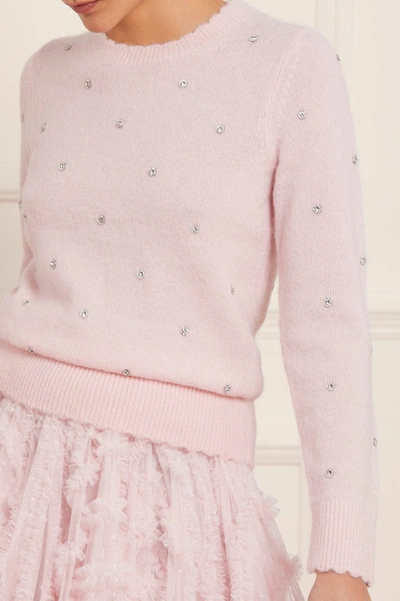 Needle & Thread Embellished Short Jumper In Pink