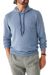 Faherty Slub Cotton Hoodie In Glacier Blue Twill