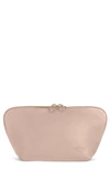 Kusshi Signature Leather Makeup Bag In Blush Pink
