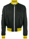 Haider Ackermann Black Jacquard Check Bomber Jacket