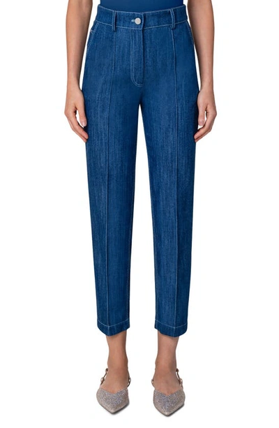 Akris Punto Feryn Denim Tapered-leg Pants