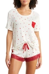 Honeydew Intimates Something Sweet Shorts Set In Ivory Hearts