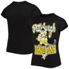OUTERSTUFF GIRLS YOUTH BLACK PITTSBURGH PENGUINS MICKEY MOUSE GO TEAM GO T-SHIRT
