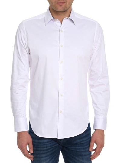 Robert Graham Rutherford 2 Long Sleeve Button Down Shirt In White