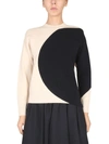 Tory Burch Colorblock Crewneck Sweater In Multicolor