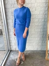 Nanushka Jorna Wool-blend Midi Skirt In Blue