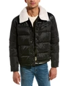 Noize Vroni Mixed Media Puffer Jacket In Black