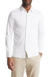 Ted Baker Dobby Woven Long-sleeve Shirt In White