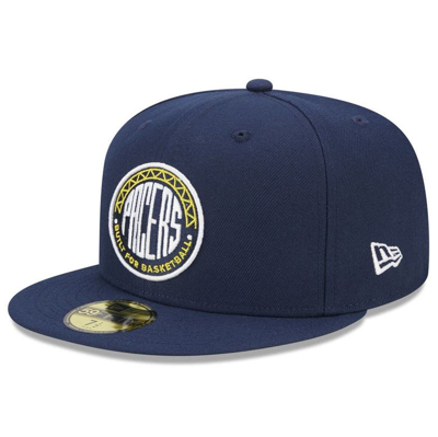 New Era Men's  Blue Indiana Pacers 2022/23 City Edition Alternate Logo 59fifty Fitted Hat