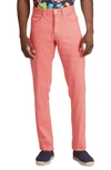 Ralph Lauren Slim Fit Linen & Cotton Five-pocket Pants In Melon
