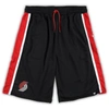 Fanatics Branded Black Portland Trail Blazers Big & Tall Referee Iconic Mesh Shorts In Black
