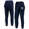 The Wild Collective Women's  Navy New York Yankees Marble Jogger Pants In Navy