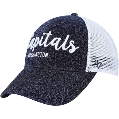 47 Brand '47 Navy/white Washington Capitals Encore Mvp Trucker Snapback Hat