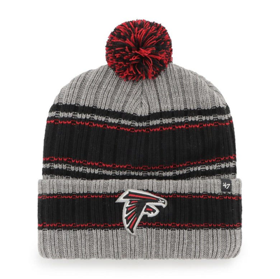 47 '  Graphite Atlanta Falcons Rexford Cuffed Knit Hat With Pom