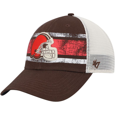 47 ' Brown/white Cleveland Browns Interlude Mvp Trucker Snapback Hat